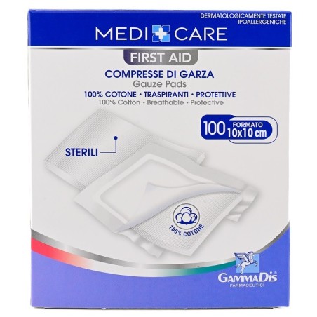 Garza cotone 10x10 cm 100 pezzi