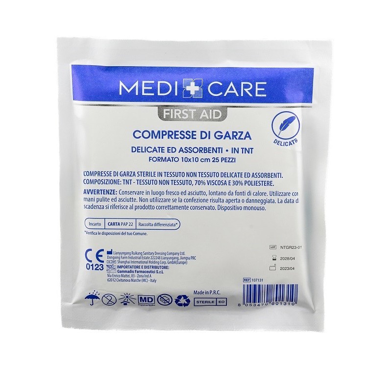 Garza tnt 10x10 cm 25 pezzi Garza tnt 10x10 cm 25 pezzi