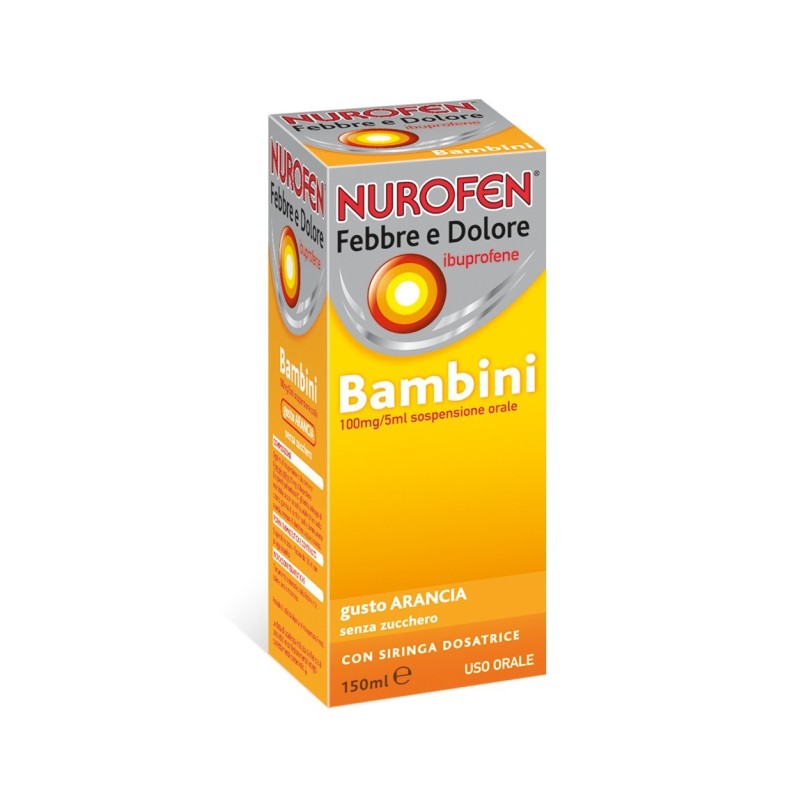 Nurofen febbre e dolore bambini 100mg/5ml sospensione orale Nurofen febbre e dolore bambini 100mg/5ml sospensione orale