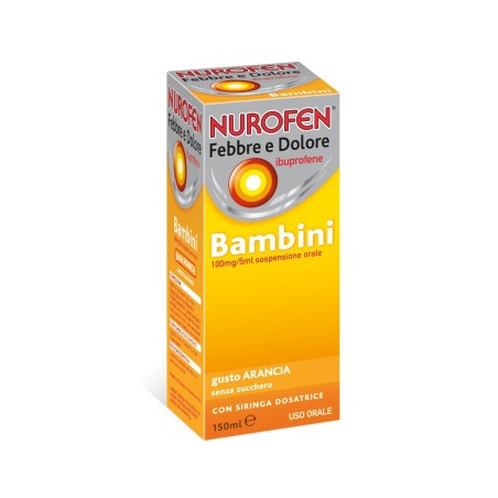 Nurofen febbre e dolore bambini 100mg/5ml sospensione orale Nurofen febbre e dolore bambini 100mg/5ml sospensione orale