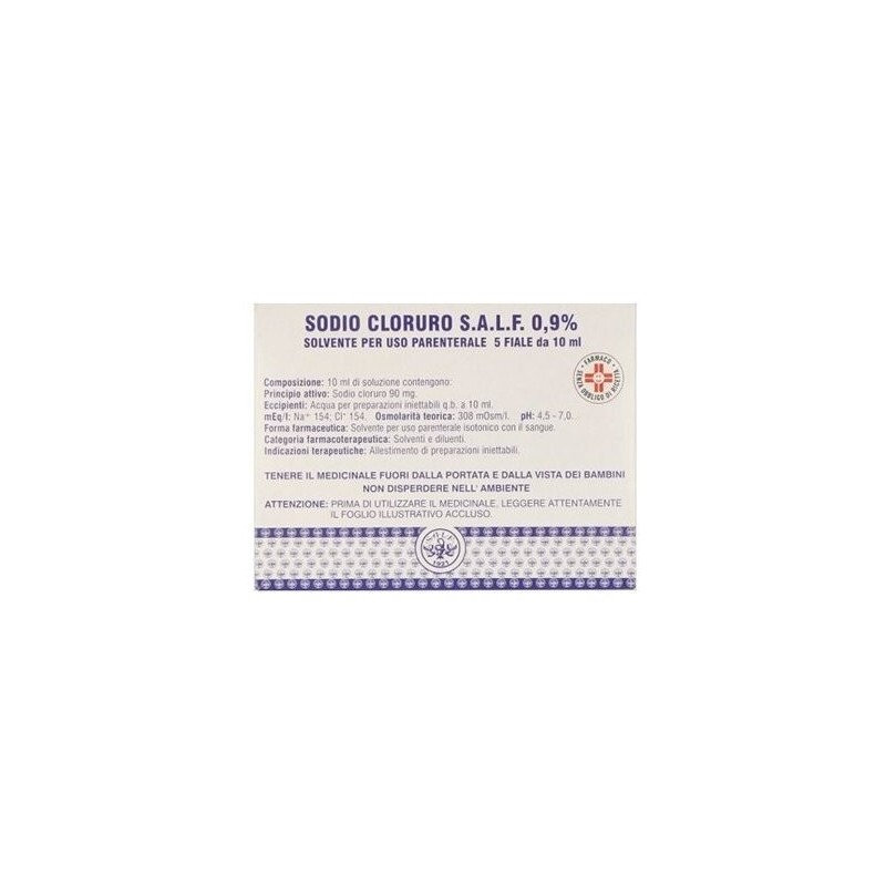Sodio cloruro (salf) 5 fiale 10 ml 0,9%