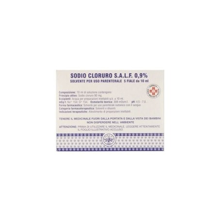 Sodio cloruro (salf) 5 fiale 10 ml 0,9% Sodio cloruro (salf) 5 fiale 10 ml 0,9%