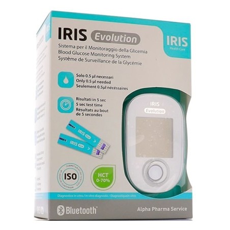 Glucometro iris evolution + 10 strisce reattive + 10 lancette pungidito Glucometro iris evolution + 10 strisce reattive + 10 lancette pungidito