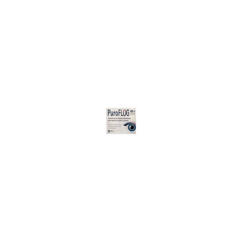 Soluzione oftalmica isotonica puroflog con ectoin hydro complex 20 flaconcini monodose x 0,5 ml