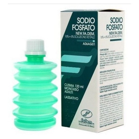 Sodio fosfato (new.fa.dem.) 1 clisma 120 ml soluz rett Sodio fosfato (new.fa.dem.) 1 clisma 120 ml soluz rett