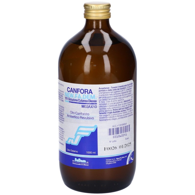 Canfora (new.fa.dem.) sol oleosa 1.000 ml 10% Canfora (new.fa.dem.) sol oleosa 1.000 ml 10%