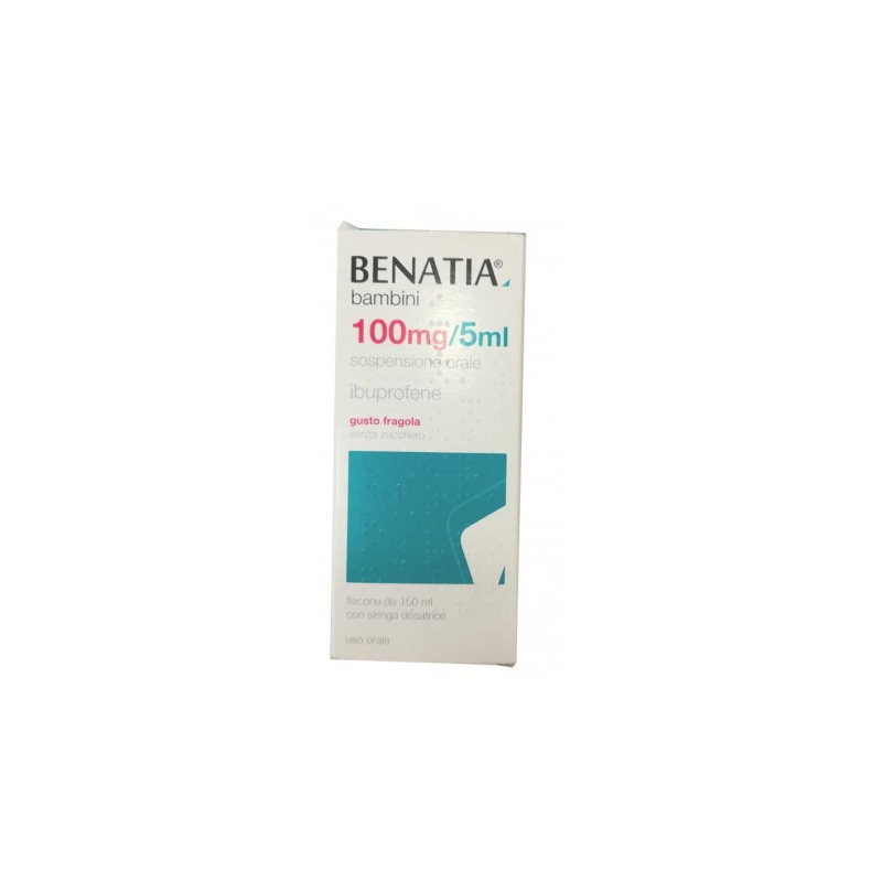 Benatia bb orale sosp 150 ml 100 mg/5 ml gusto fragola senzazucchero